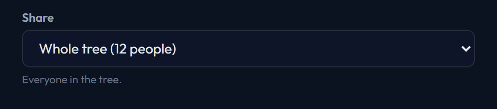 The scope selector set to Whole tree
