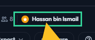 The subject name in the toolbar